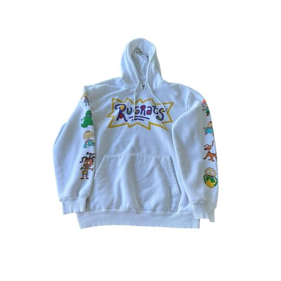 Vintage Nickelodeon Rugrats White Hoodie - Lightweight Pullover - Picture 4 of 7